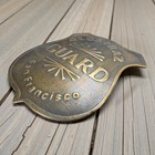 Alcatraz Prison Guard Solid Brass Badge