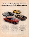 72 Toyota 1972 Vintage Print Ad Corolla Fastback Mark Ii Celica St Sporty