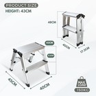 2 Step Ladder  Aluminum Folding Step Ladder  Portable Small Kitchen Step Stool