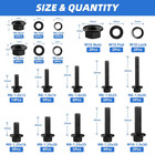 280pc Metric Flange Bolt Kit M6-m10 Hex Bolts Nuts Washers Automotive Hardware