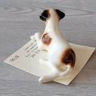 Vintage Hagen Renaker Jack Russel Terrier Dog Lying 1 5  Glossy Figurine Nwt