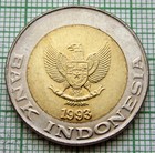 Indonesia 1993 1000 Rupiah  Palm Oil Tree   Garuda Bi-metallic Unc
