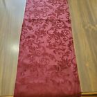 Table Runner Burgundy Maroon Velvet Pile Scrolls Tassels 15 5x70  Lined