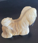 2002 Vintage  Lhasa Apso 3  Dog Figurine By Living Stone Inc  