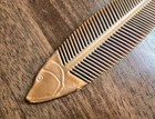 Vintage Plastic Fish Bone Hair Comb 1964 H f    Co Chicago Retro Design