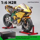 1 6 Scale Kawasaki H2r Model Motorcycle   Simulation   Gift Box  black Or Gold 