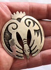 Vintage antique Native American Sterling Peyote Bird Brooch pendant Signed Eoe
