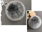 Fluffy Pompom Large 4  Real Fur Pom Pom Keychain Bag Charm Decor Plushy Ball