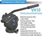 Tripod Head Video Fluid Head Camera Ballhead Drag Hydraulic Head For Camera 