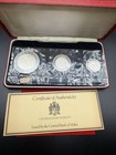 1977 Malta Mint Proof Set Of 3 Silver Coins Original Box W cert Of Authenticity