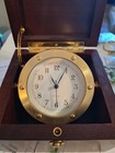Rare Chelsea Boardroom Clock Brass In Box Face Euc