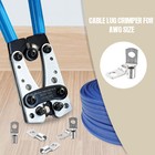 Battery Cable Lug Crimping Tool Wire Crimper 10-1awg   Wire Cutter 60 Ring Lugs