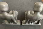 Vintage Deco Nouveau Sitting Nude Bookends