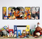Personalized Son Goku Wall Decal Dragon Ball Z Custom Name Anime Sticker Decor