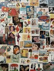 Lot Of 100  1930s 1970s teeny Tiny Ads   Cutouts ephemera collage junk Journals 