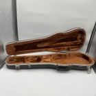 Vintage Black Hard Shell Violin Case W  Brown Plush Interior 31    Case