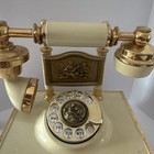 Vintage Deco-tel Rotary Dial Telephone Ornate Regency Style Gold  Victorian
