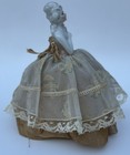 Antique 1930   s German Porcelain Half Doll Pin Cushion Art Deco Boudoir