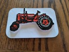 Vintage Raised Image Tractor Magnet - Orange - Alice Chalmers - 3-7 8  X 2-1 2 