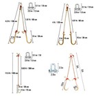 Uimoso Tow Chain J Hook 5 16   2  3  10  V-chain Bridle W  15  Large R T J Hooks