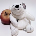 Coca Cola Polar Bear Collectible 1997 Plush Bean Bag White With Coke Bottle