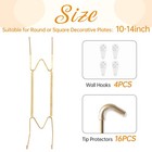 4 Pcs Wall Plate Hangers 1014 Inch Stainless Steel Invisible Wire Holder