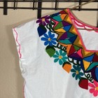 Handmade Puebla Mexican Hippie Peasant Vintage Embroidered Artisan Blouse Top