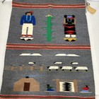 Vintage Navajo Native American Yei Tree Of Life  Weaving Tapestry 22x31
