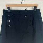 Lauren Ralph Lauren Sailor A Line Skirt Womens 8 Navy Cotton Preppy Lace-up Back
