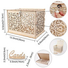 Diy Rustic Wedding Card Box With Lock  Wooden Gift Card Box Holder Graduation   