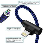 3 Pack 6ft 90 Degree Angle Fast Charging Cable Rapid Charger Charge Sync Cord