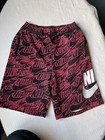 Nike Boys  Sportswear French Terry Shorts Dm8028 010 Black Red Sz Xl