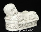 Old Song Dynasty Ru Kiln White Glaze Porcelain Boy Child Person Pillow Statue