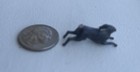 1950   s Vtg Lead Metal Britains Gray Rabbit Figurine Miniature Running Dollhouse