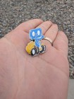 Vintage Corky Cartoon Piston On Wheels Hat Pin Metal Car Vehicle Hotrod Decor 