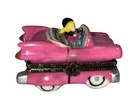 Trinket Box Midwest Of Cannon Falls Porcelain Hinged Treasure Box Pink Car 1950s