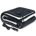 12v Heated Car Blanket For Road Trips  43 X 59 In  Dark Grey