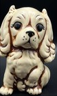 Vintage Cocker Spaniel Ceramic Coin Bank 5 h Hand-painted W  Rubber Stopper Cute