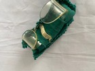 Vintage Green Wrist Pin Cushion Japan Cuff Bracelet Seamstress Sewing