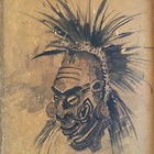 Rare One Of A Kind Antique Indian Art  Portrait