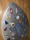 2011 Nfl Logos Football Shaped Bud Light Beer Metal Sign Official Nfl 46  X 26 