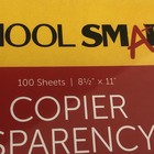 School Smart Transparency Film Laser Printer 100 Sheet Pack Lot Of Two