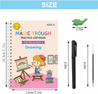 4 Pc Reusable Grooved Writing Books For Kids  Magic Copy Books reusable Handl
