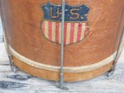 Antique 1800 s Or Wwi Snare Drum 15  X 11 75  Wood With American Flag Shield