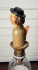Vtg Anri Mechanical Kissing Couple Hand Carved Wood Bottle Stopper