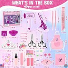 Deluxe 40-piece Girls  Beauty Salon Playset - Hair Styling Kit With Accessories