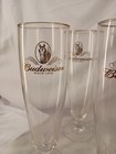 Vintage Budweiser Set Of 4 Gold Rim 12 Oz Clydesdale Beer Pilsner Fluted Glass 
