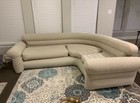 Inflatable L-shape Sofa Furniture Corner Couch Home Living Room Tan Comfortable 
