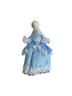 Vintage 5    Dollhouse Miniature 1 12 Bisque Blue Lace Woman Victorian