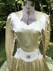 Vintage 1940   s Fabulous Hand Beadwork Liquid Satin Wedding Gown 34-24-66 Museum